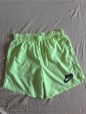 Nike Men’s Neon Lime RUN Dri-Fit Shorts
